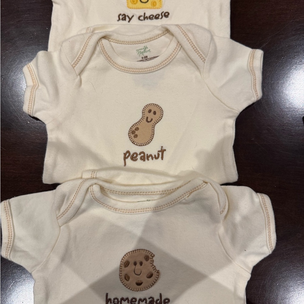 Cream and Brown Bodysuits with Playful Designs